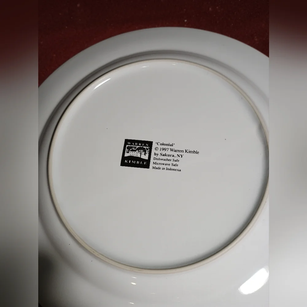 Lot of 2 Warren Kimble Dinner Plates Colonial Sakura New 11 in